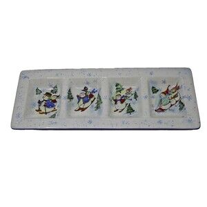 Homegoods Certified International Susan Winget Snowman Serving Tray
